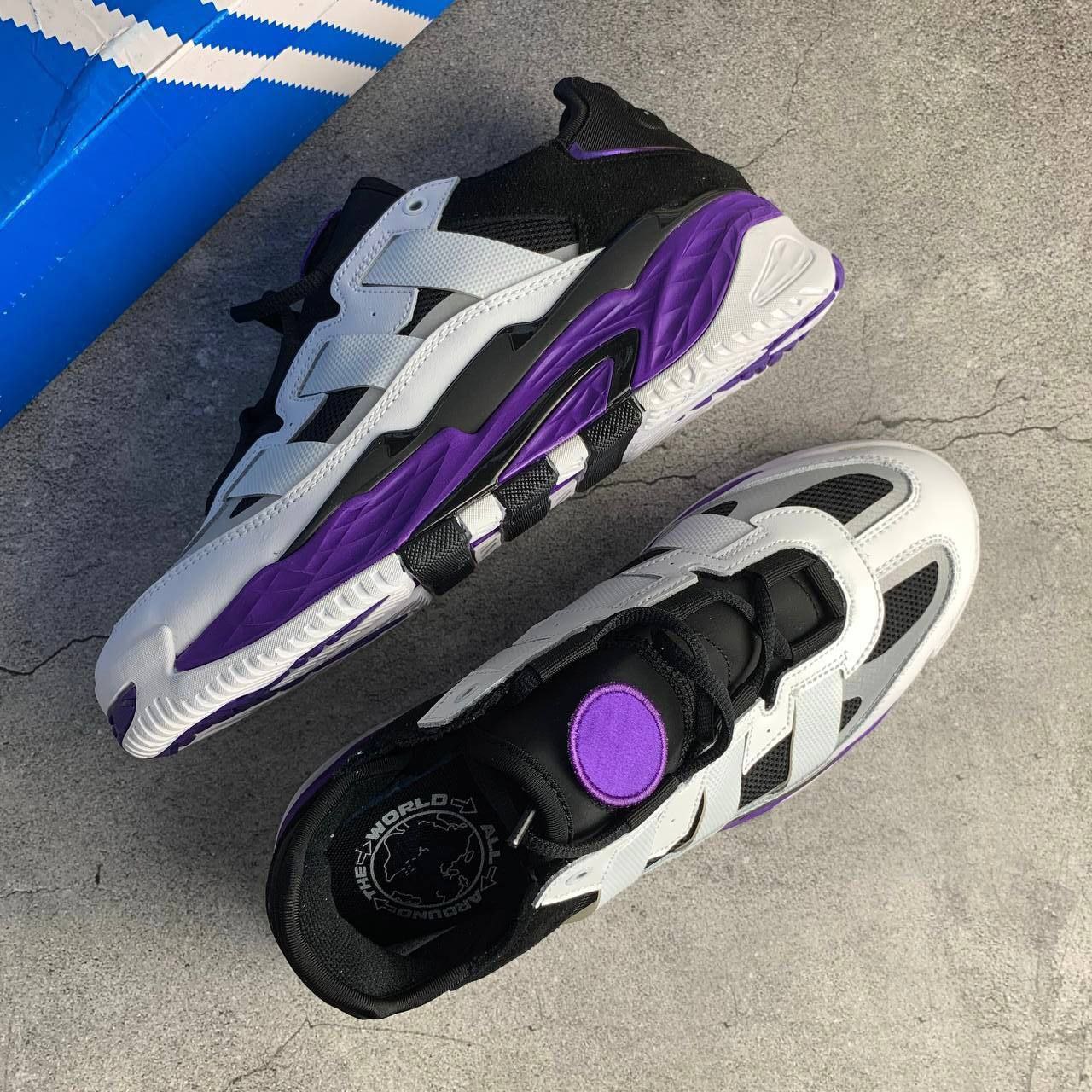 Кроссовки Adidas Niteball Cloud White / Power Purple / Core Black Кроссовки Adidas Niteball Cloud White / Power Purple / Core Black