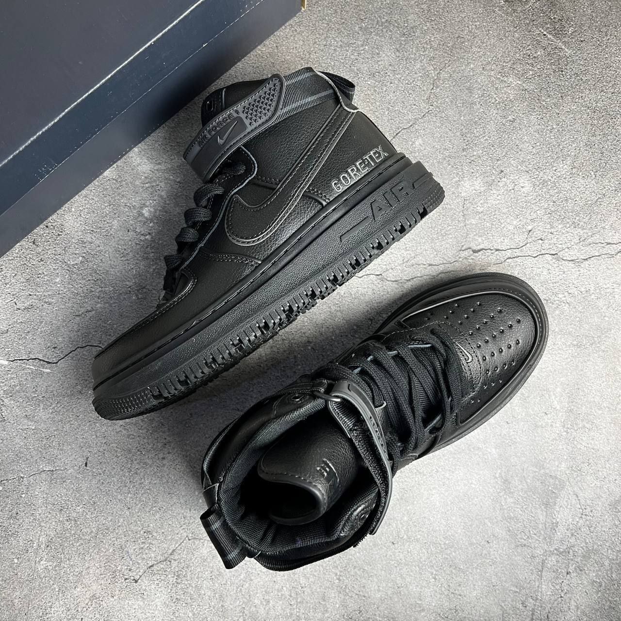 All black nike forces hotsell