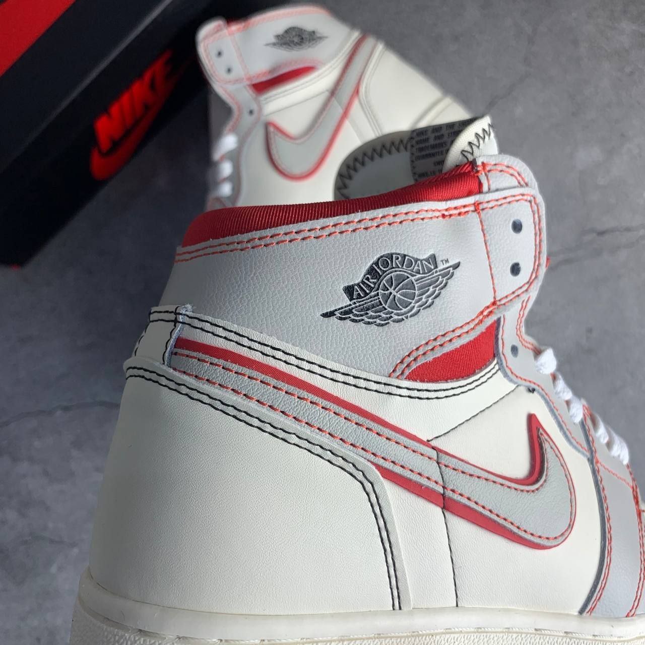 Кроссовки Nike Air Jordan 1 High OG Phantom Gym Red