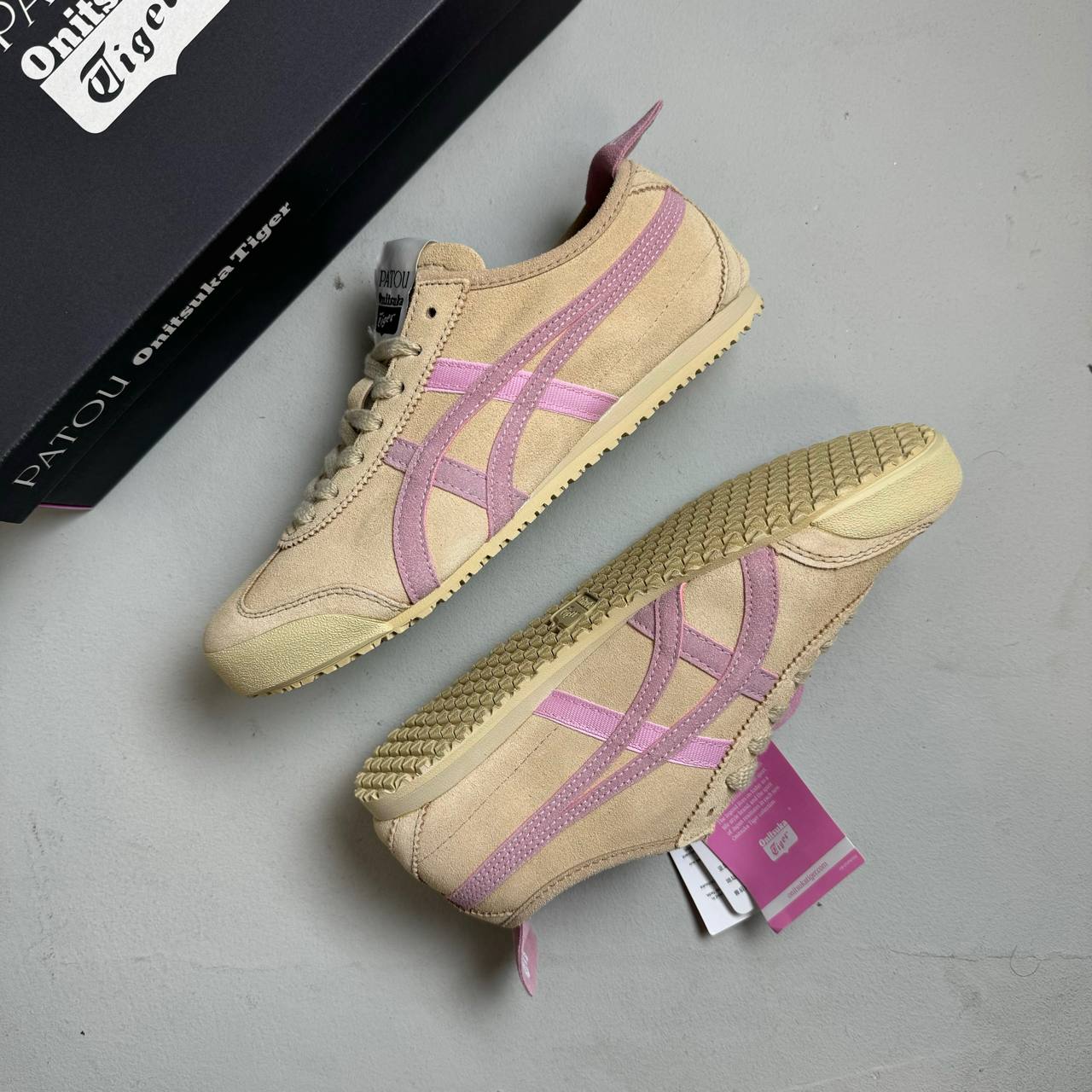 Кроссовки PATOU x Onitsuka Tiger Mexico 66 Putty Cotton Candy