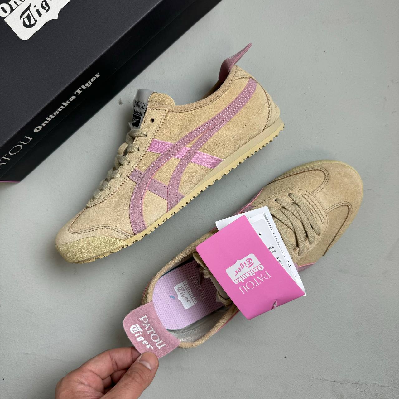Кроссовки PATOU x Onitsuka Tiger Mexico 66 Putty Cotton Candy
