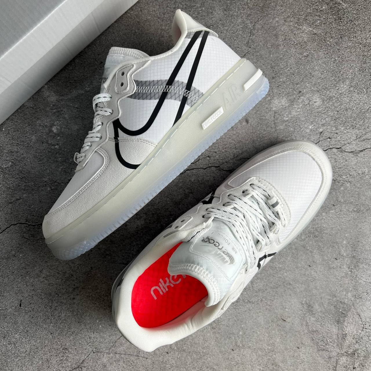 Nike Air Force 1 React QS Light Bone White Black Blue