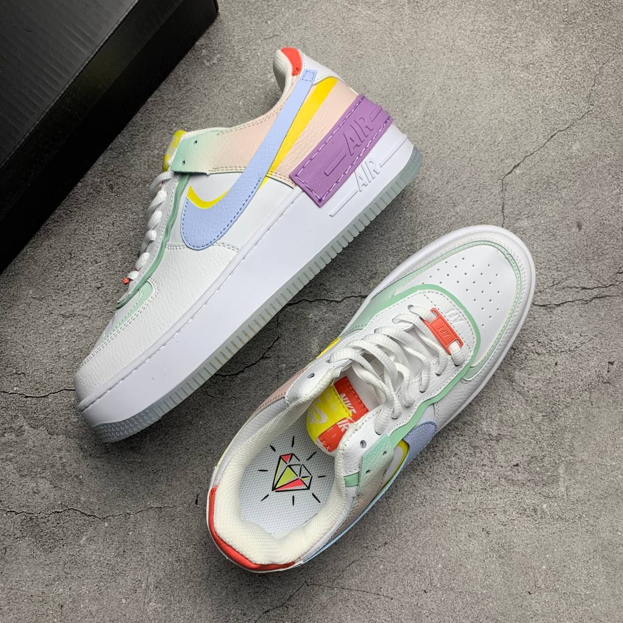 Nike Air Force 1 Low Shadow White Hydrogen Blue Purple Air Force