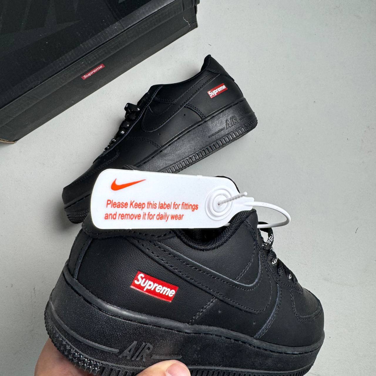 Кроссовки Nike Air Force 1 Low Supreme Mini Box Logo Black