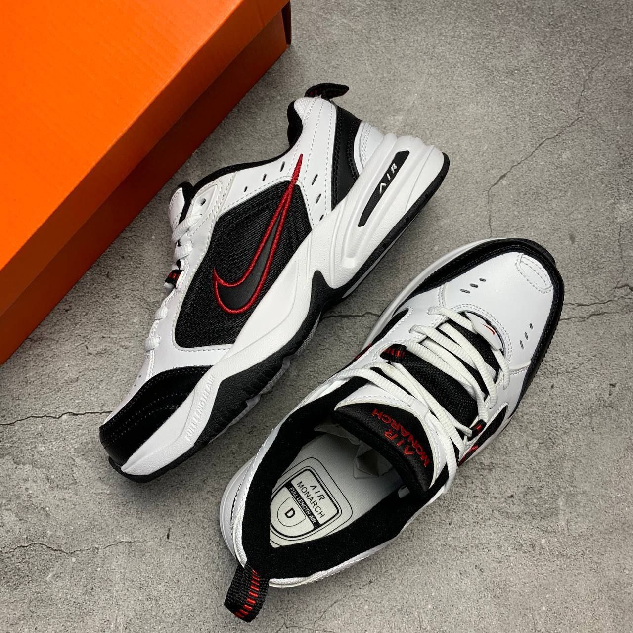 Кроссовки Nike Air Monarch IV 'White Black Red' Кроссовки Nike Air Monarch IV 'White Black Red'