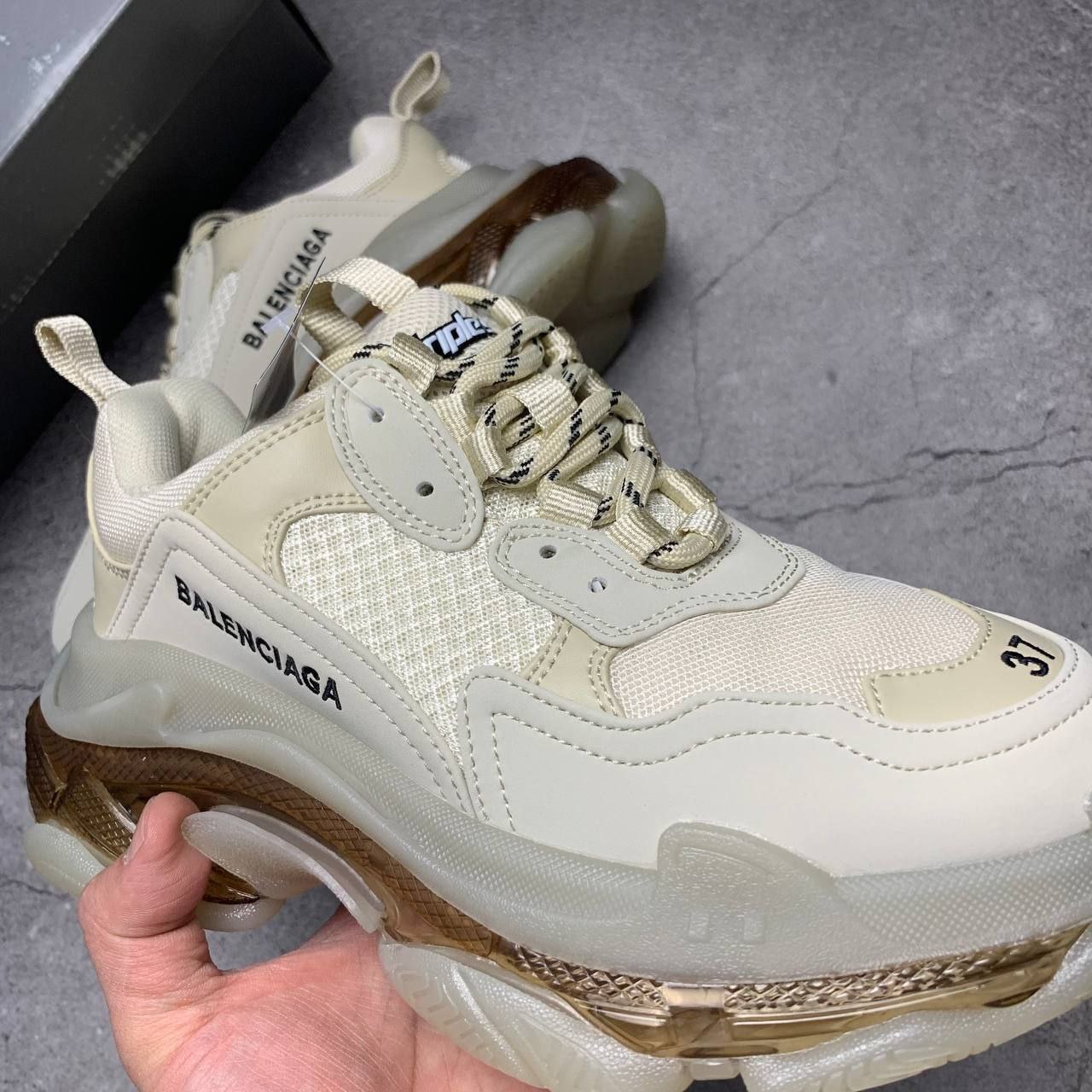 Balenciaga Triple S Clear Sole Chunky Beige Balenciaga