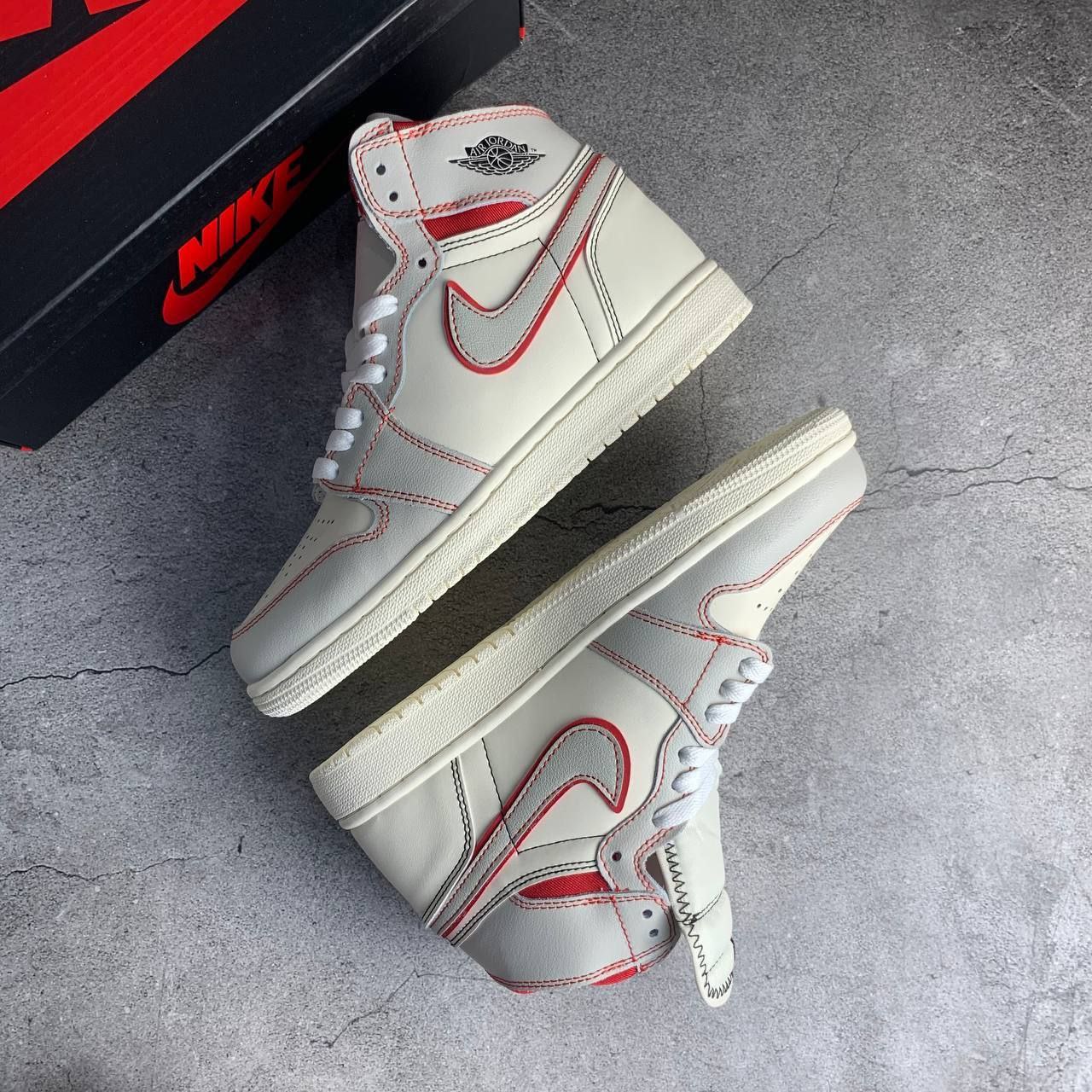 Кроссовки Nike Air Jordan 1 High OG Phantom Gym Red