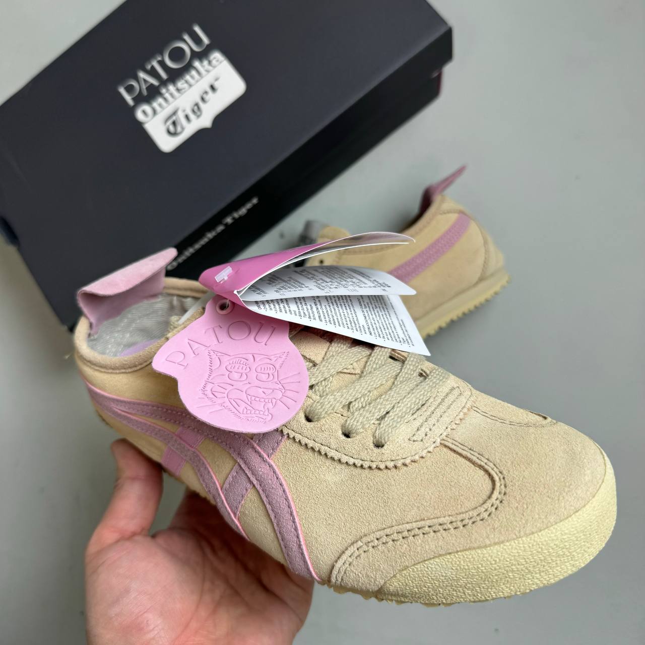 Кроссовки PATOU x Onitsuka Tiger Mexico 66 Putty Cotton Candy