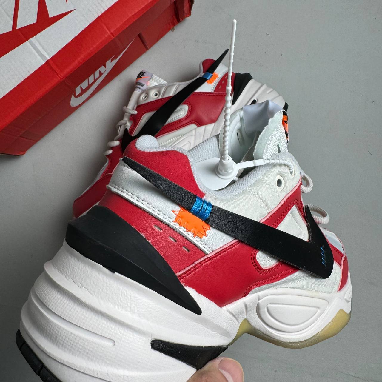 Кроссовки Off White x Nike M2K Tekno Red White Black