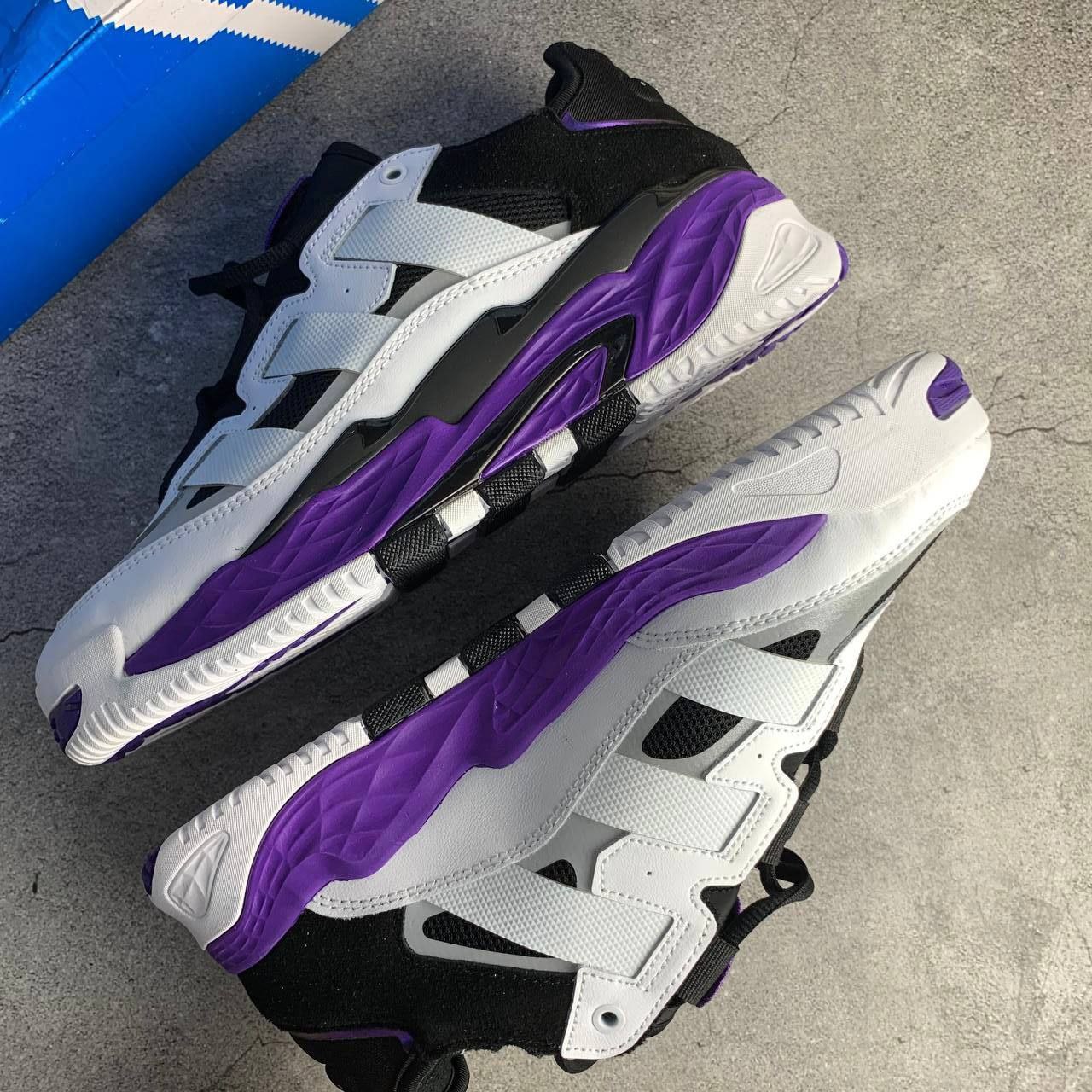 Кроссовки Adidas Niteball Cloud White / Power Purple / Core Black Кроссовки Adidas Niteball Cloud White / Power Purple / Core Black